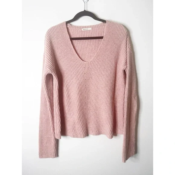 Marine Layer Cashmere Blend Elisa V-Neck Sweater large - Picture 3 of 7